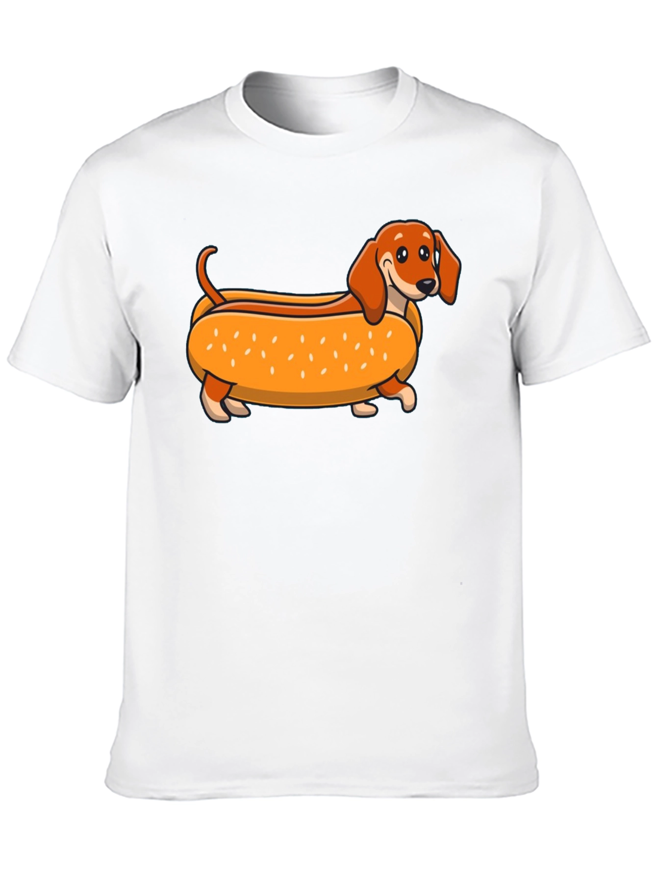 Black Dachshund Hot Dog T-Shirt view 10