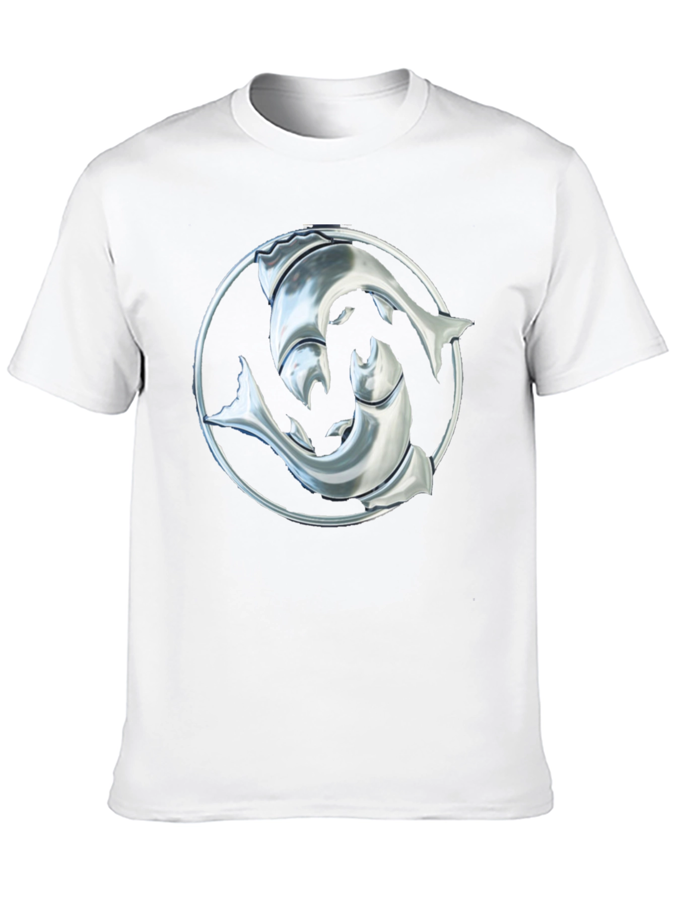 Black Dolphin Yin Yang Graphic Tee - Black Cotton Blend view 10