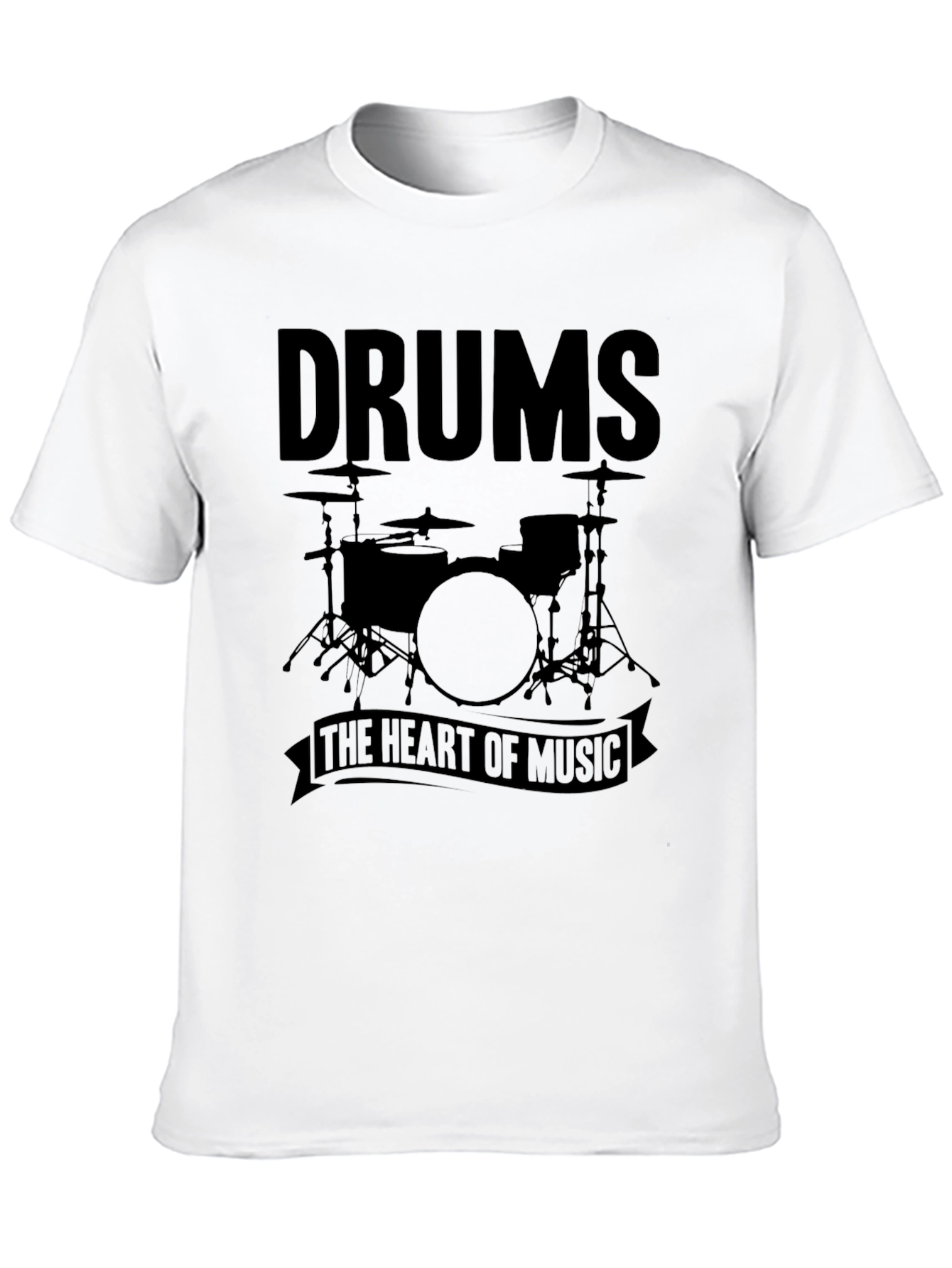 Black Drums: The Heart of Music - Black T-Shirt view 10