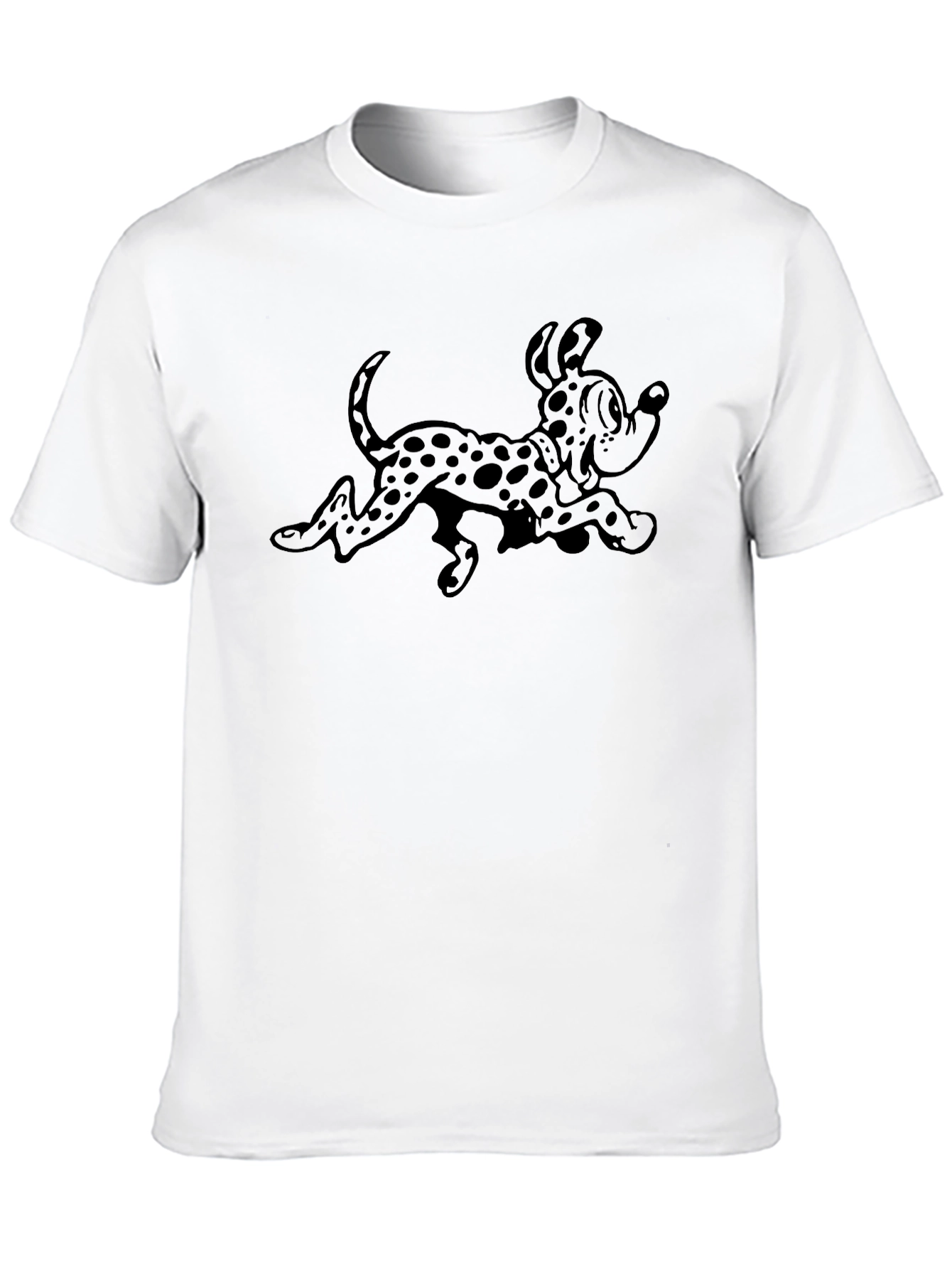 Black Cartoon Dalmatian Black T-Shirt view 10