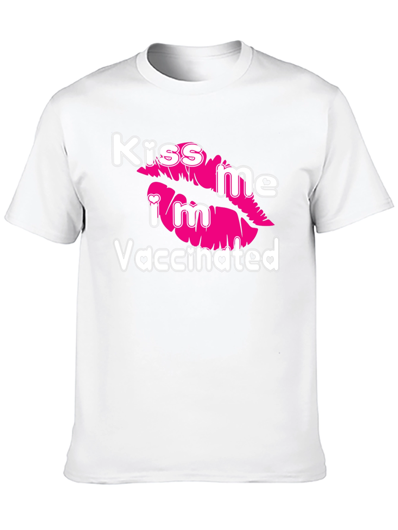 Black Kiss Me I'm Vaccinated T-Shirt view 10