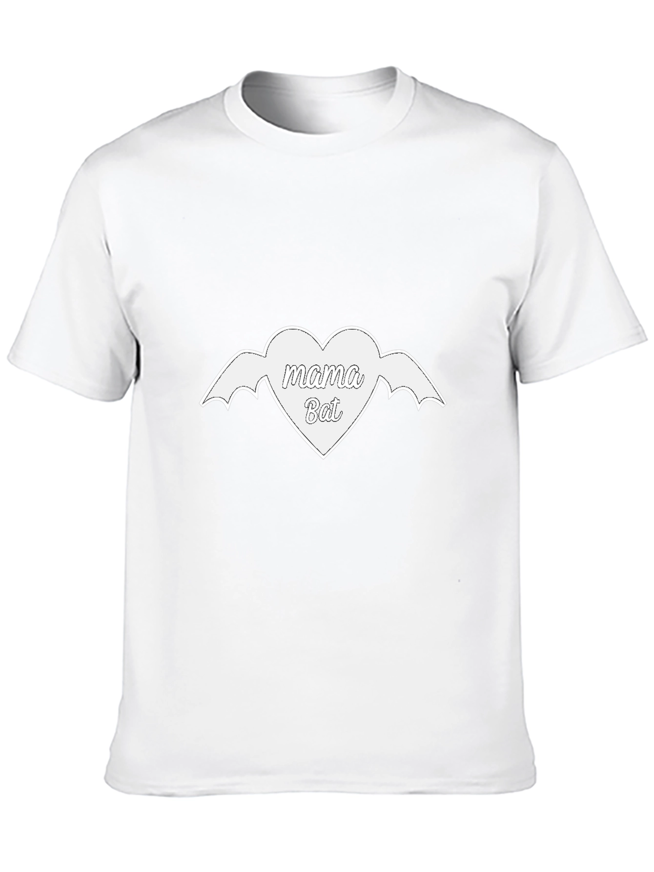 Black Mama Bat Heart Graphic Tee - Black T-Shirt view 10