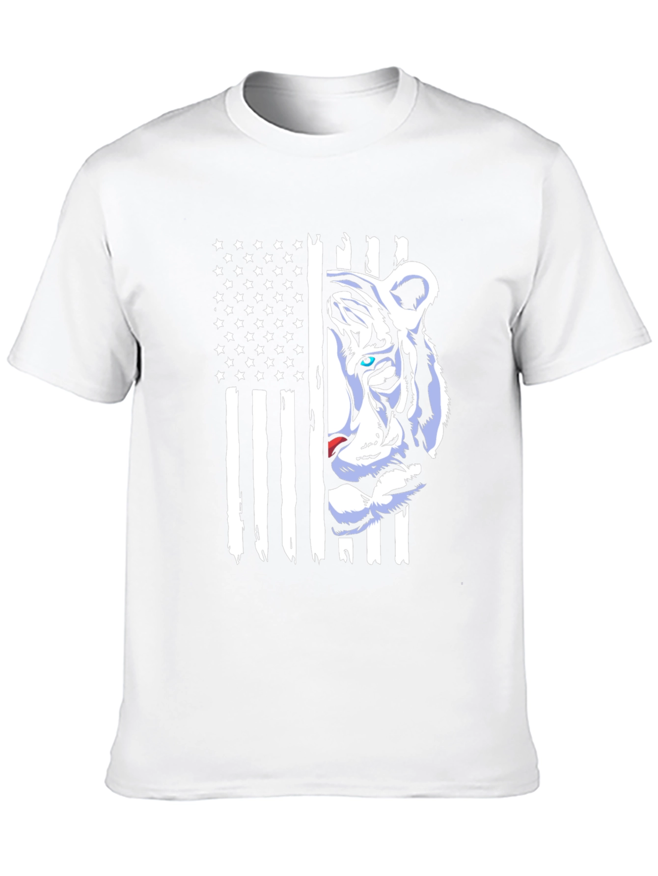 Black Patriotic Tiger Graphic Tee - American Pride view 10
