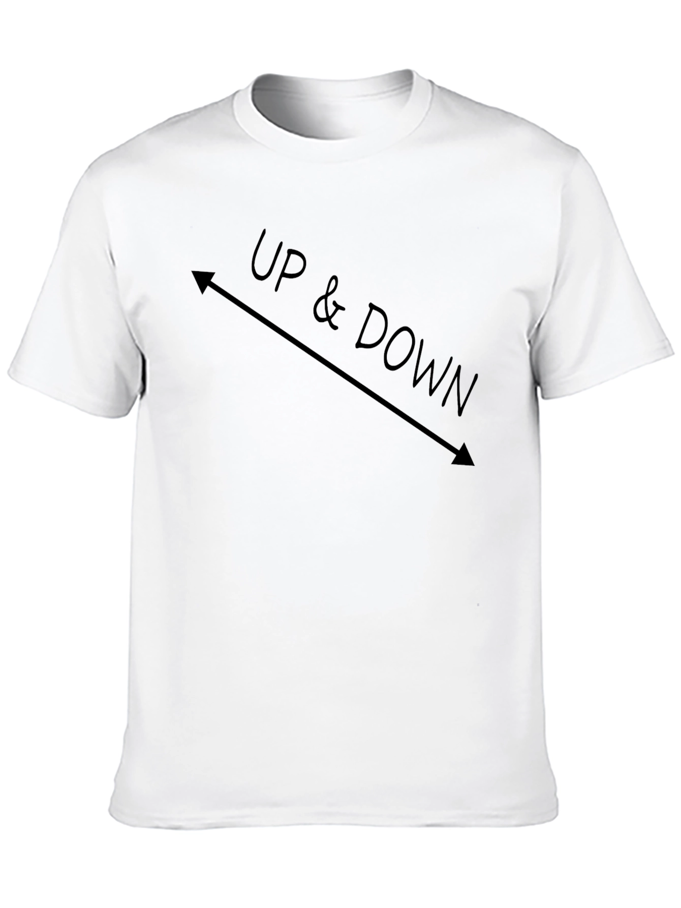 Black Up & Down Graphic Tee - Black Crew Neck view 10