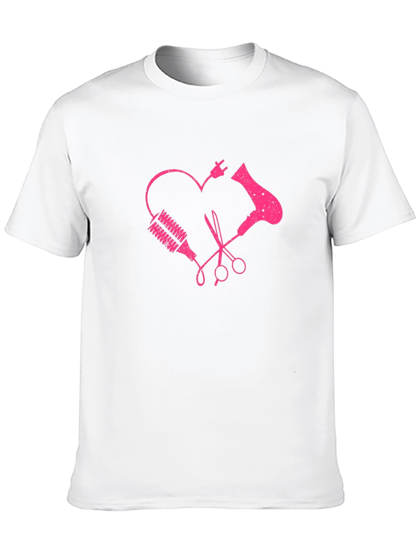 Black Hairdresser Heart Graphic Tee - Stylist Love view 10