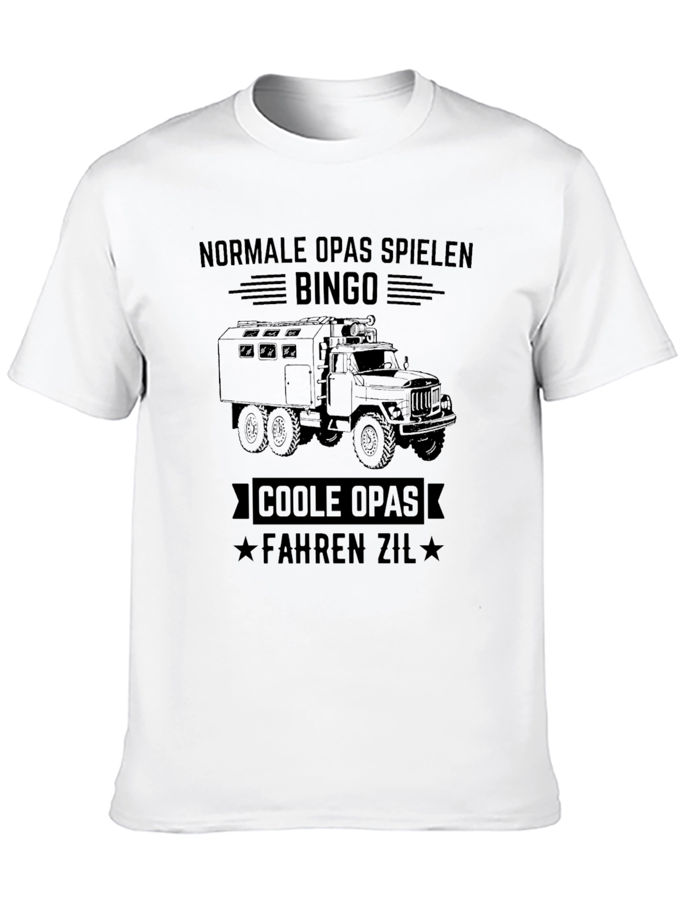 Black Cool Grandpas Drive Zil T-Shirt - Black view 10