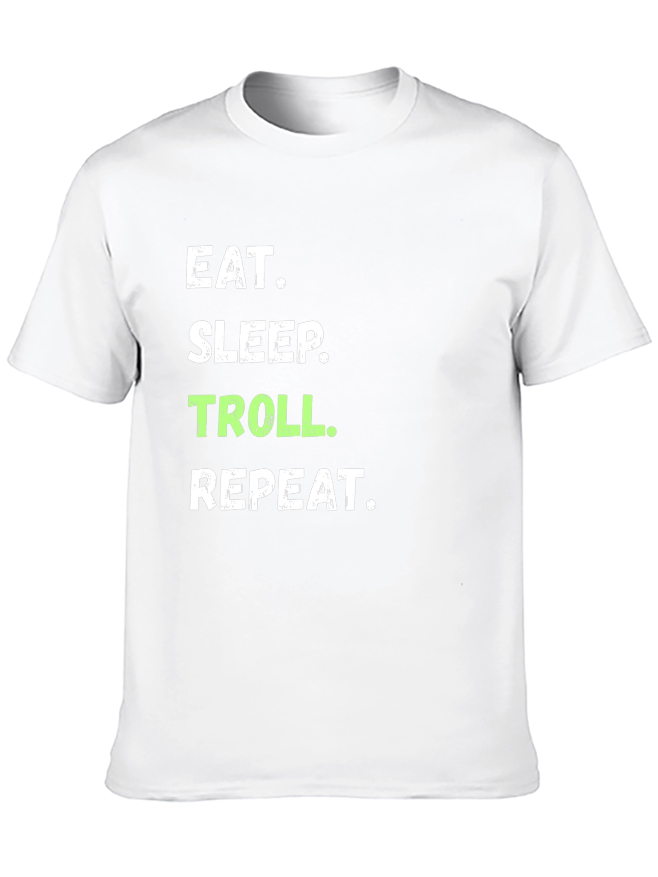 Black Eat Sleep Troll Repeat Graphic T-Shirt view 10