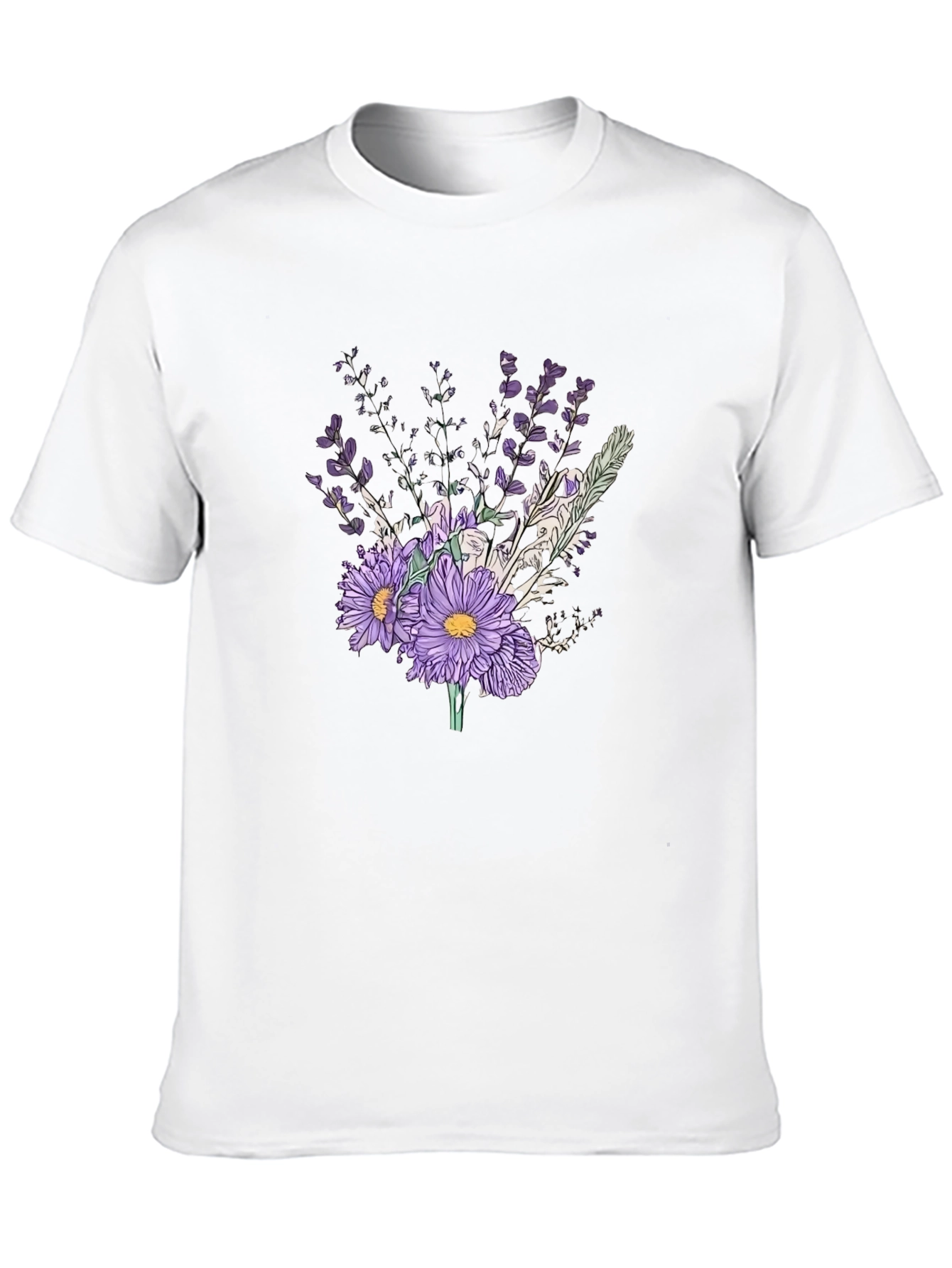 Black Floral Bouquet Graphic T-Shirt view 10