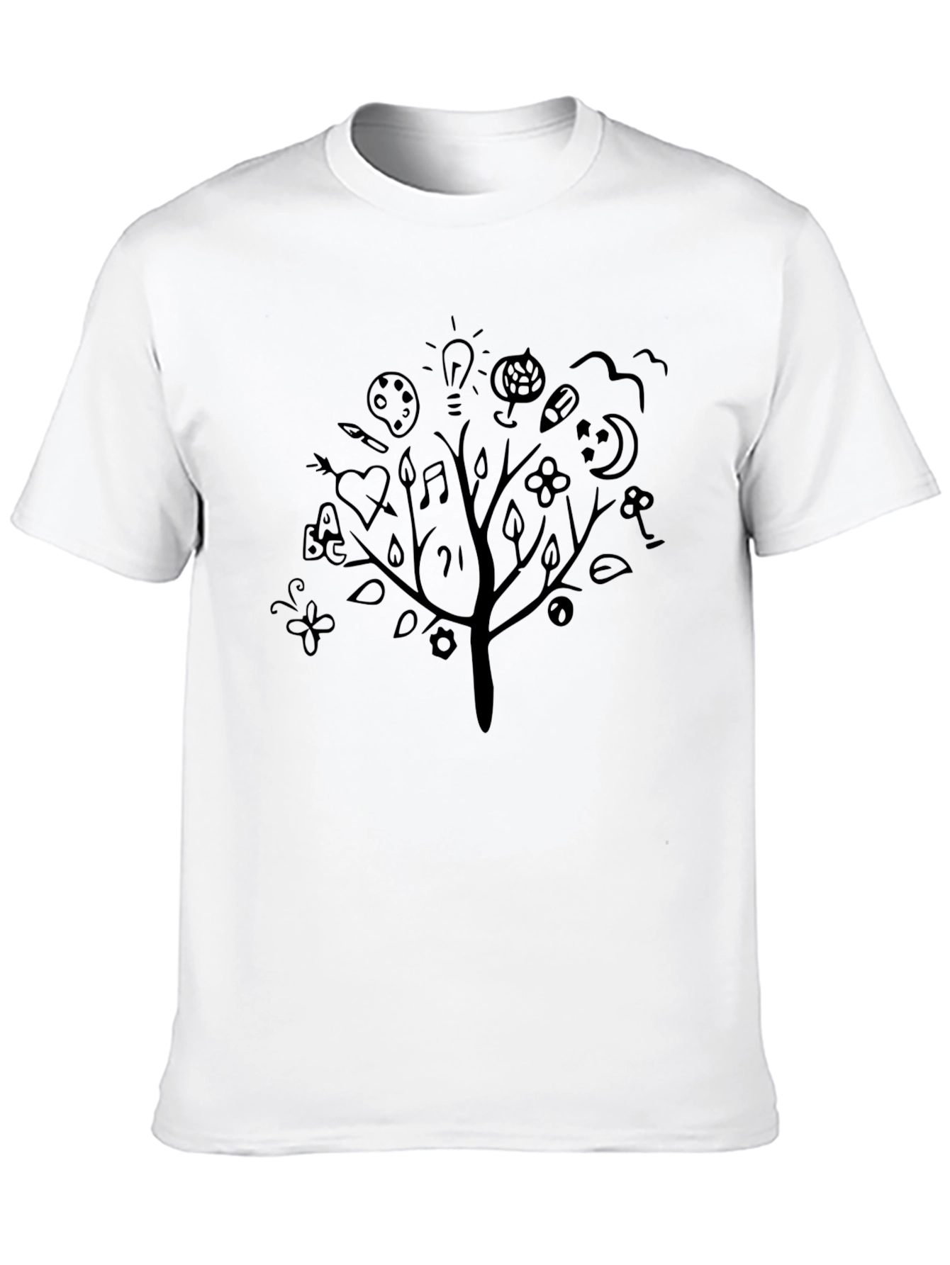 Black Tree of Knowledge Black Graphic Tee view 10