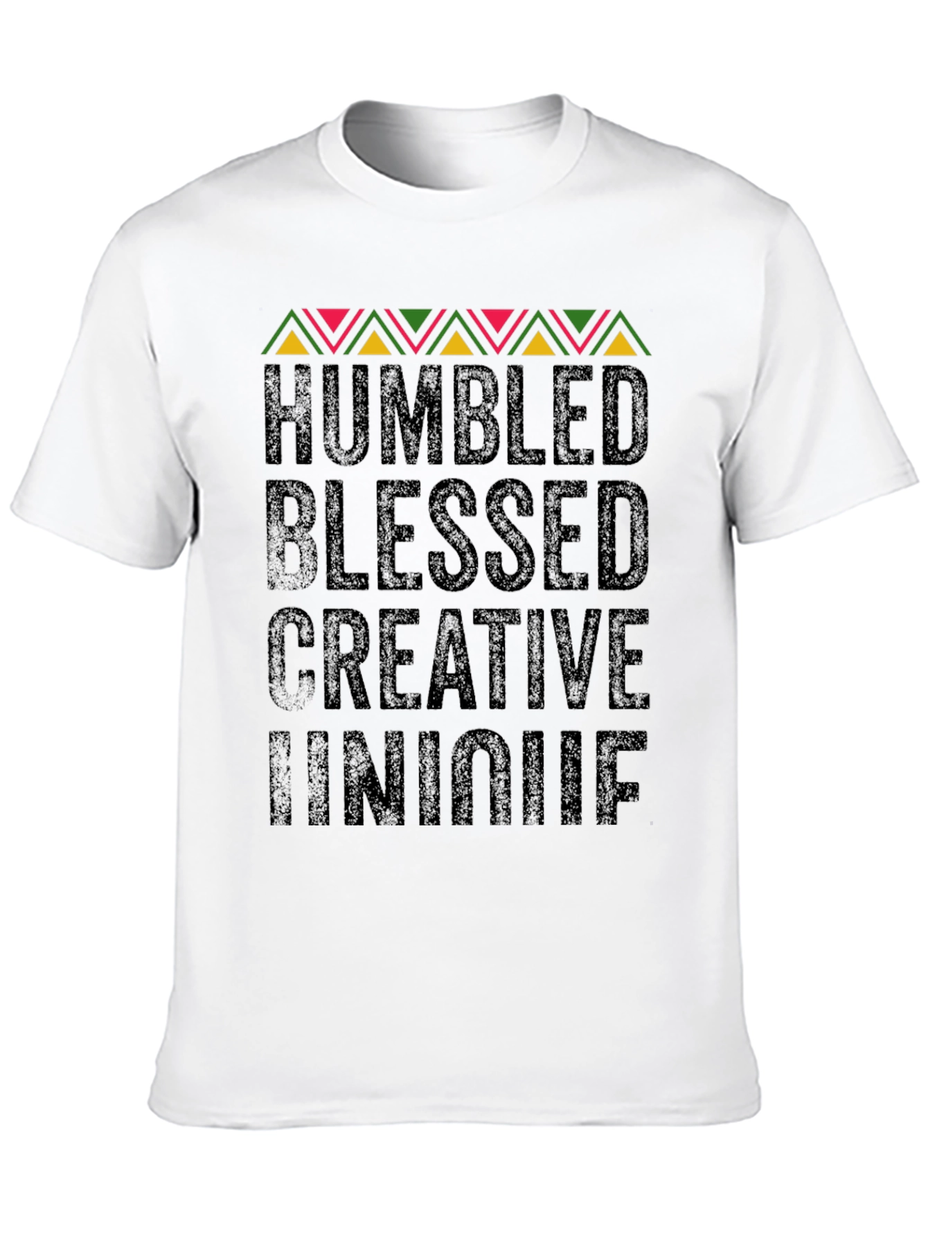 Black Humbled Blessed Creative Unique Black Graphic Tee view 10