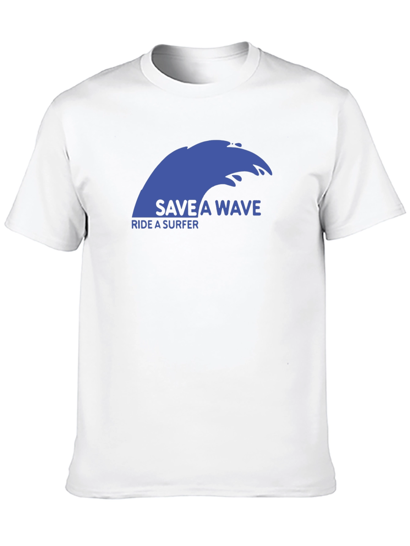 Black Save a Wave T-Shirt - Ride a Surfer! view 10