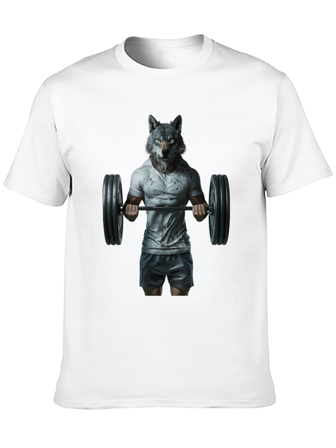 Black Wolf Gym T-Shirt - Animal Bodybuilding Tee view 10
