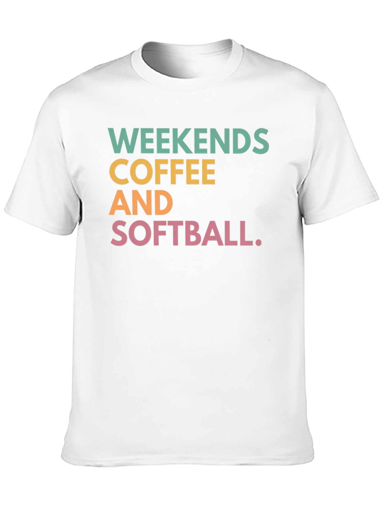 Black Weekends Coffee and Softball T-Shirt view 10