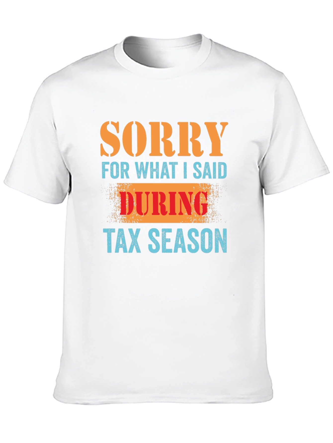 Black Funny Tax Season Apology T-Shirt - Black view 10