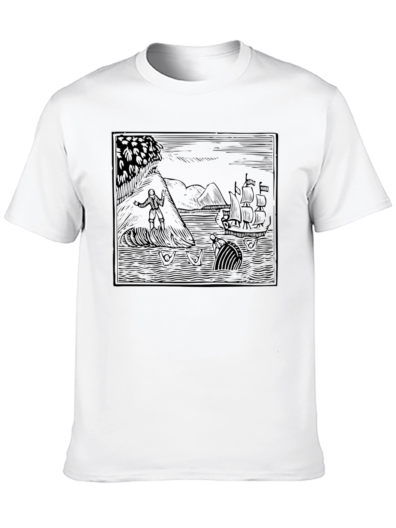 Black Whale Adventure Graphic Tee - Black view 10