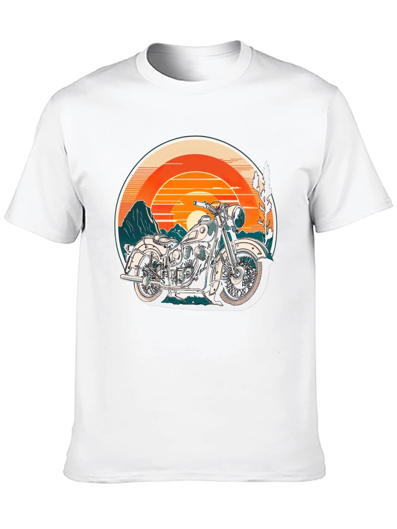 Black Vintage Motorcycle Graphic T-Shirt - Retro Style view 10