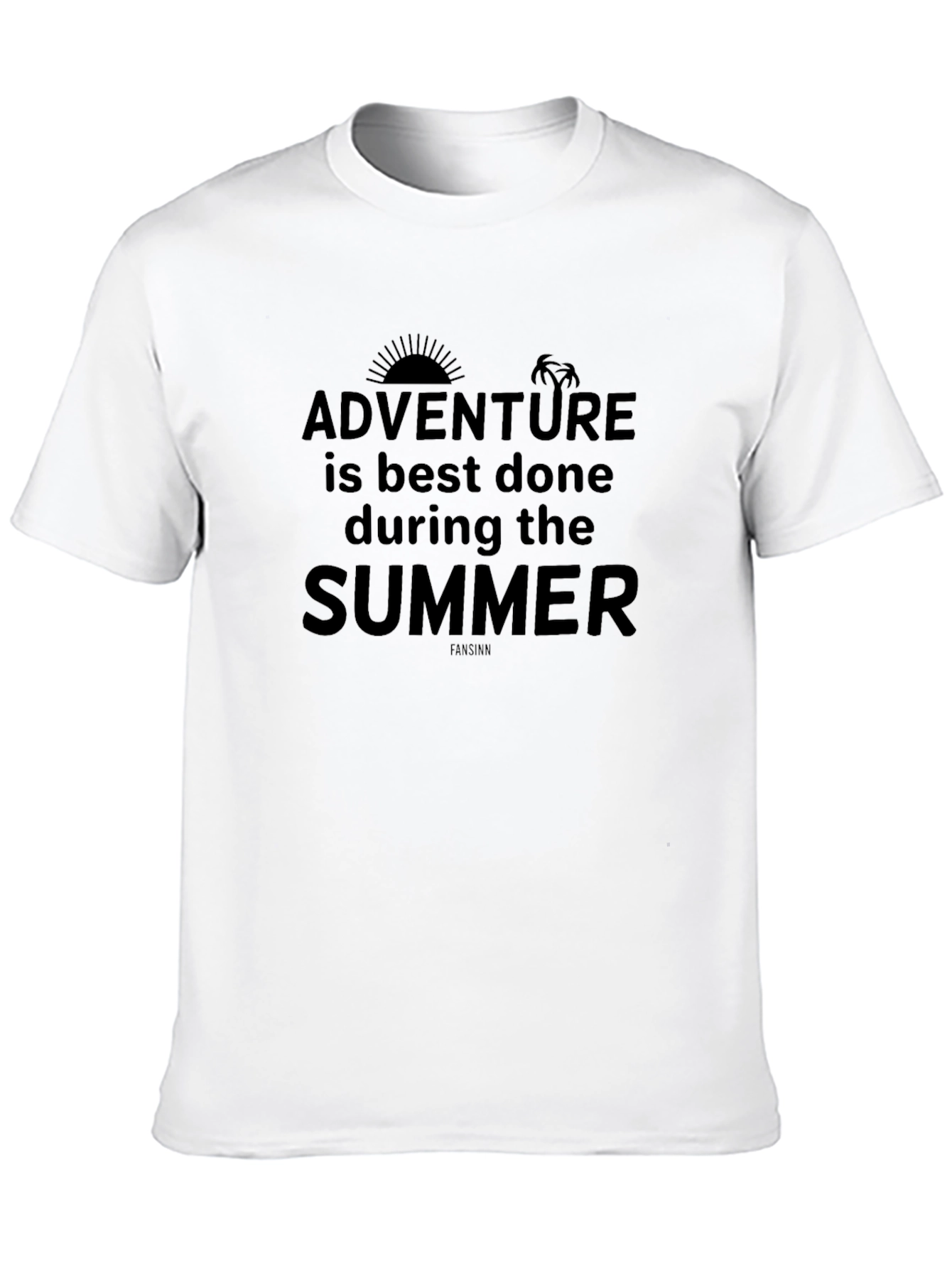 Black Adventure Summer Graphic Tee -  Black Short Sleeve T-Shirt view 10