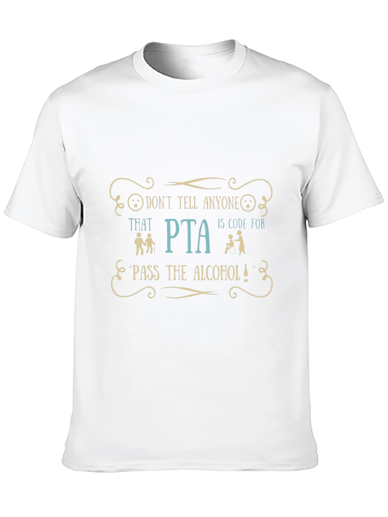 Black Funny PTA T-Shirt: Pass The Alcohol Graphic Tee view 10