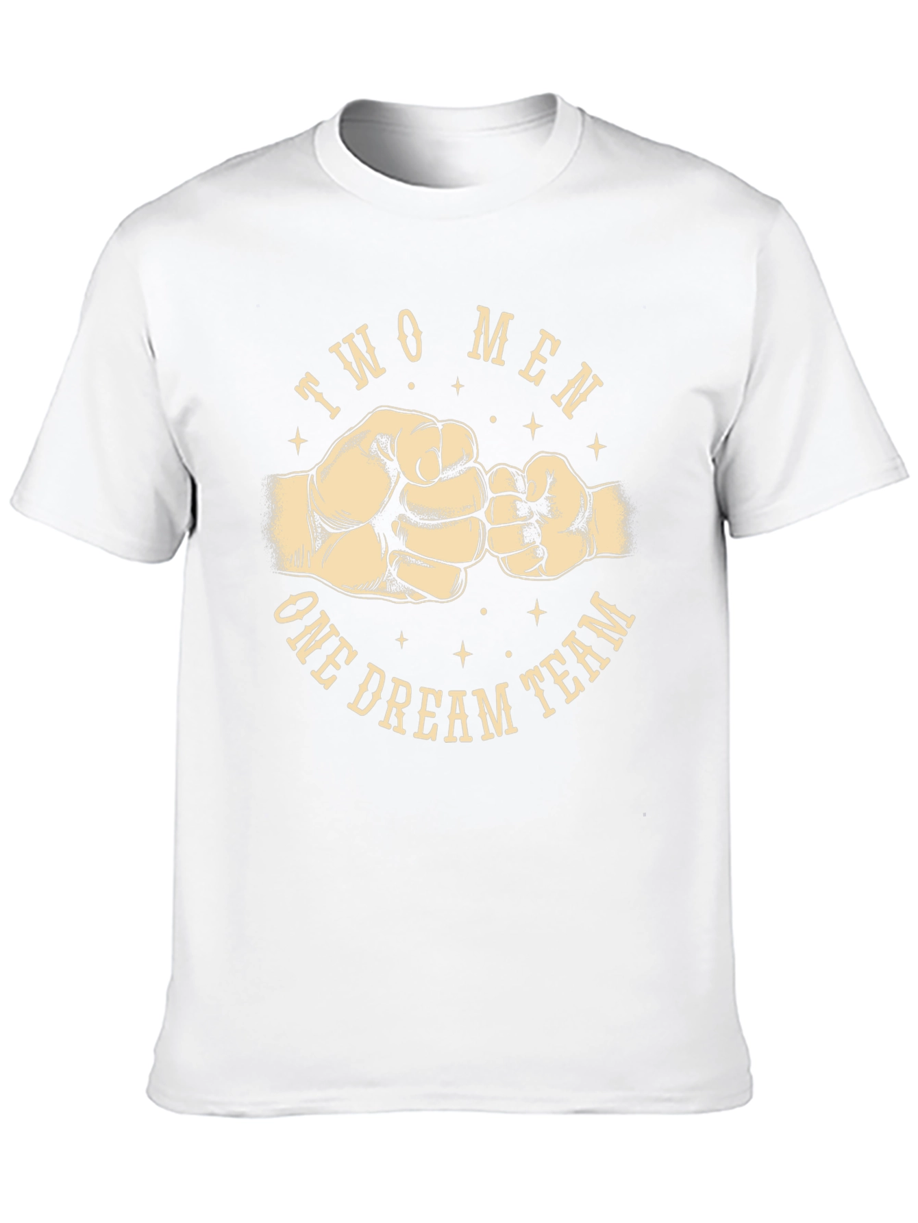 Black Two Men One Dream Team Graphic Tee - Black Cotton T-Shirt view 10