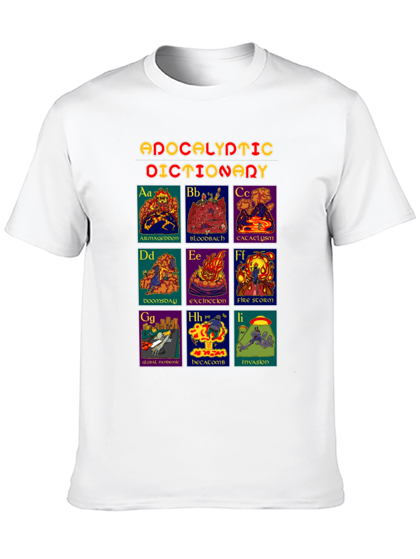 Black Apocalyptic Dictionary Graphic T-Shirt - Black view 10