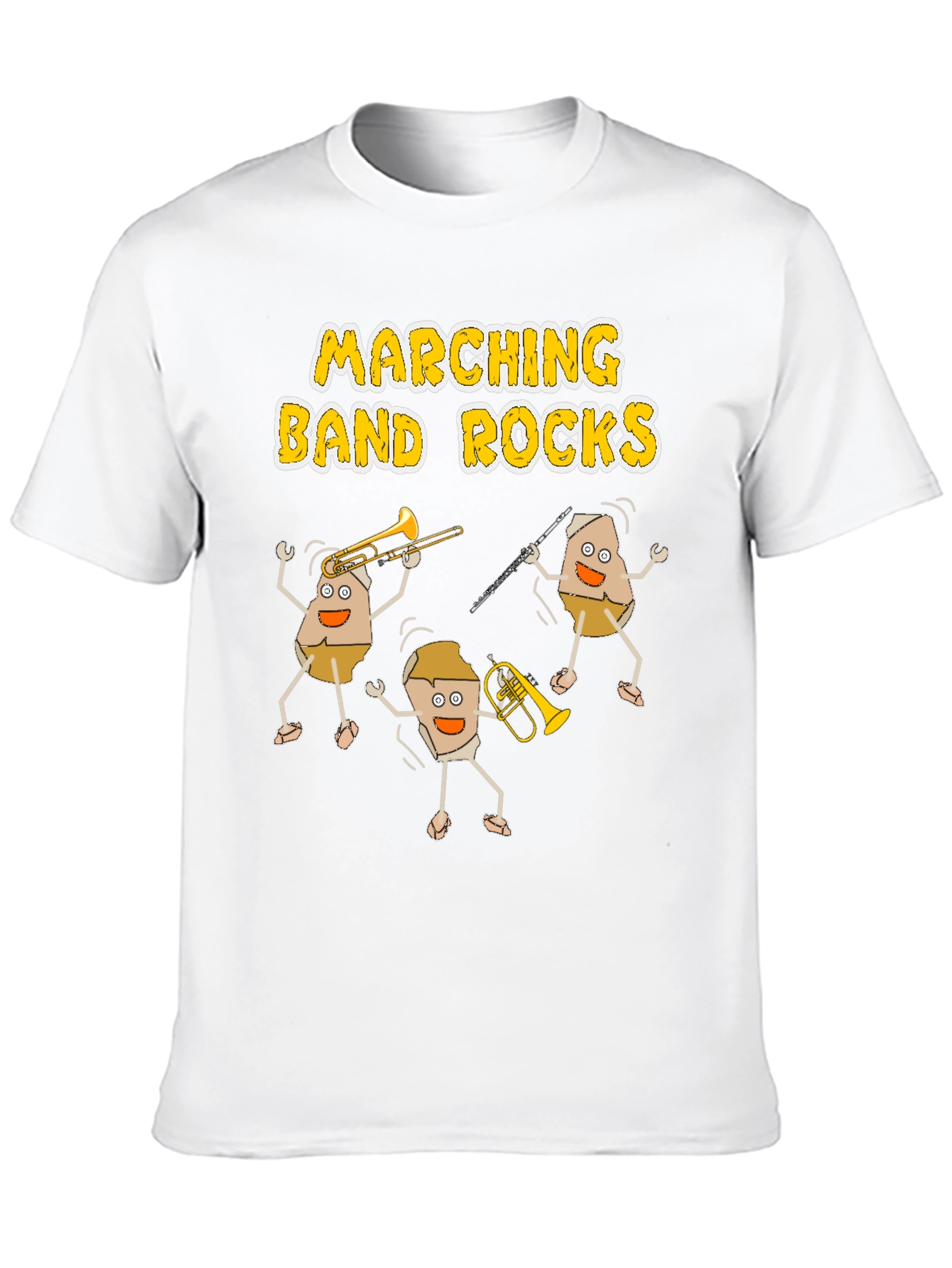Black Marching Band Rocks Funny T-Shirt - Music Lover Tee view 10