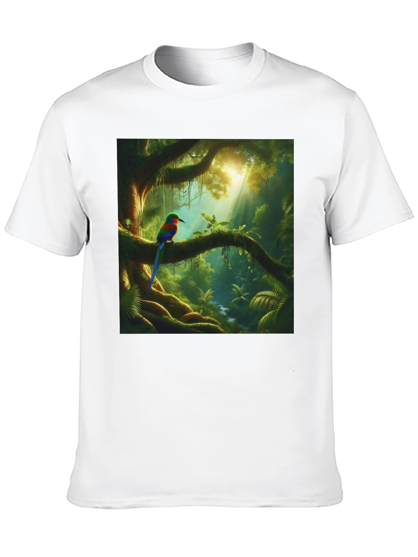 Black Jungle Bird T-Shirt - Vibrant Nature Tee view 10