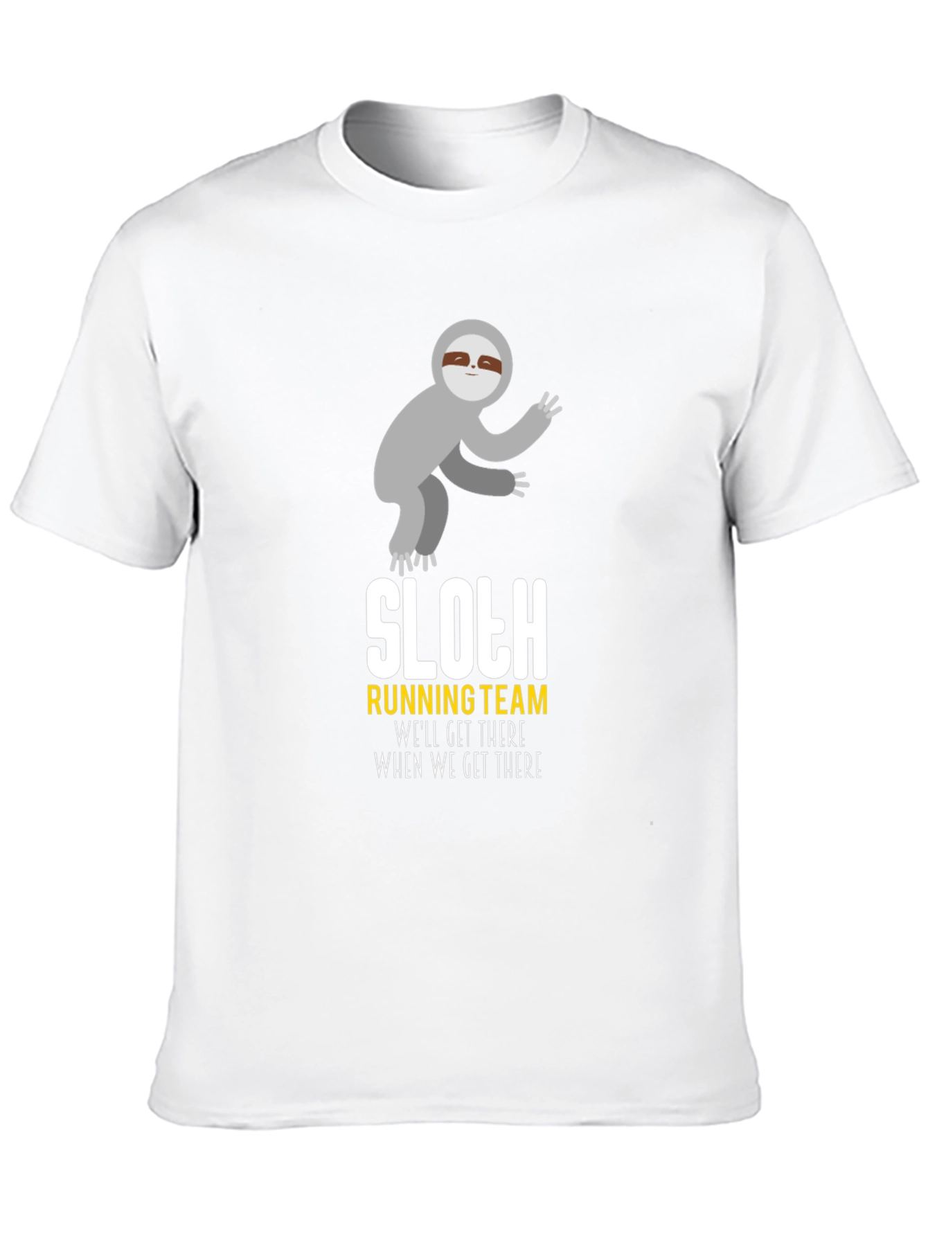 Black Sloth Running Team T-Shirt - Funny Graphic Tee view 10