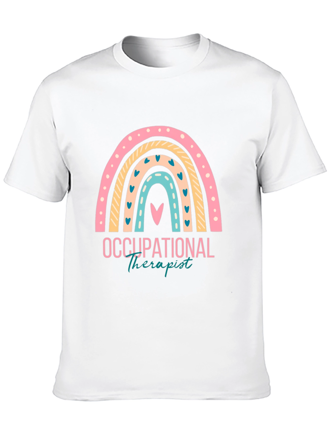 Black Occupational Therapist Rainbow T-Shirt view 10