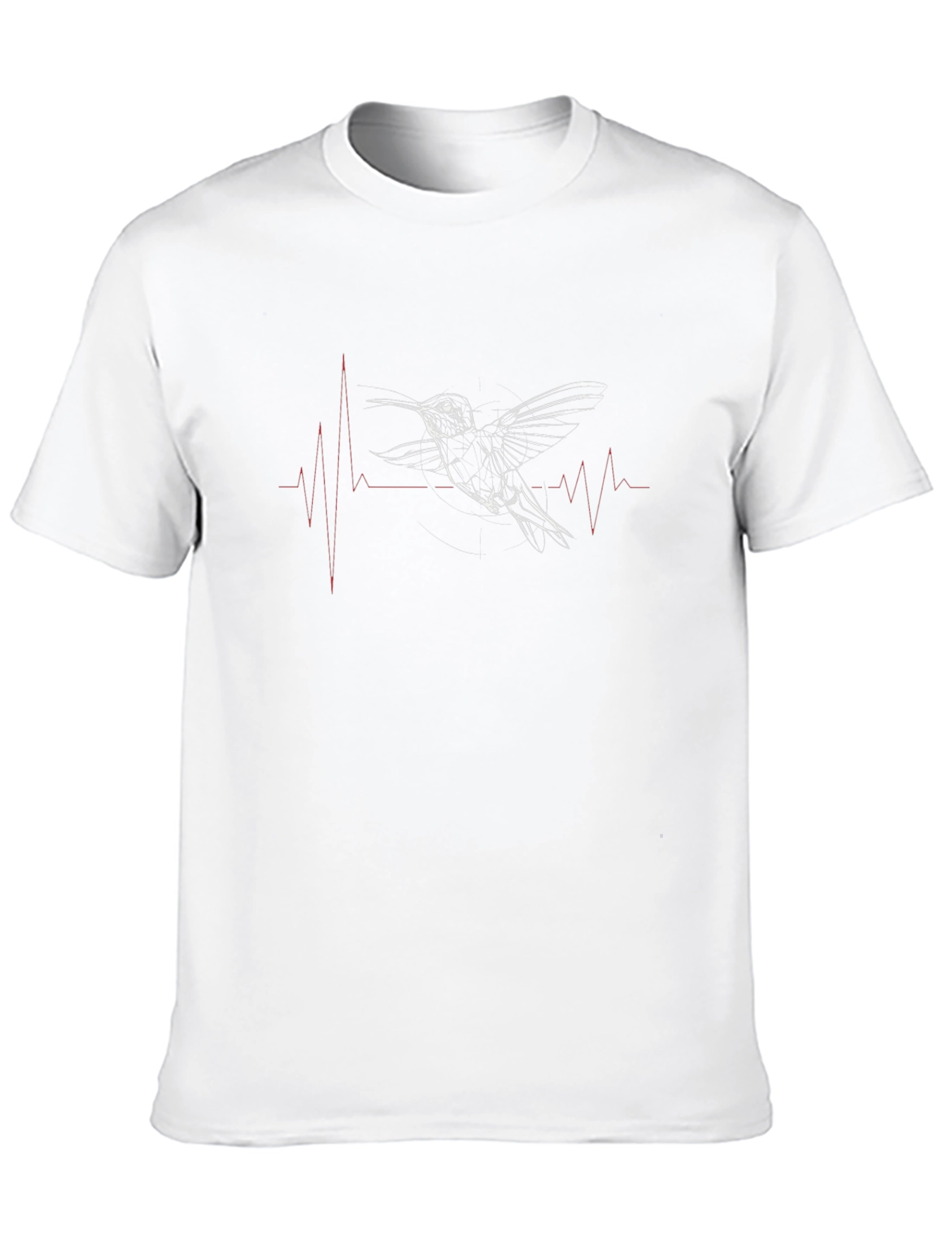Black Hummingbird Heartbeat Graphic T-Shirt view 10