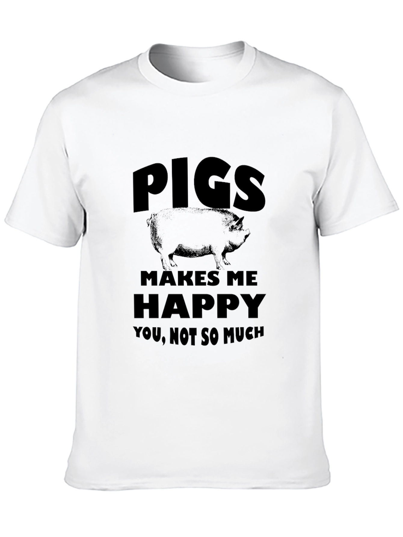 Black Pigs Make Me Happy T-Shirt view 10