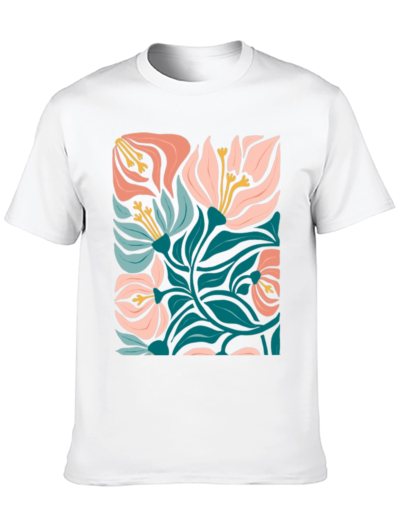 Black Floral Graphic Print Black T-Shirt view 10