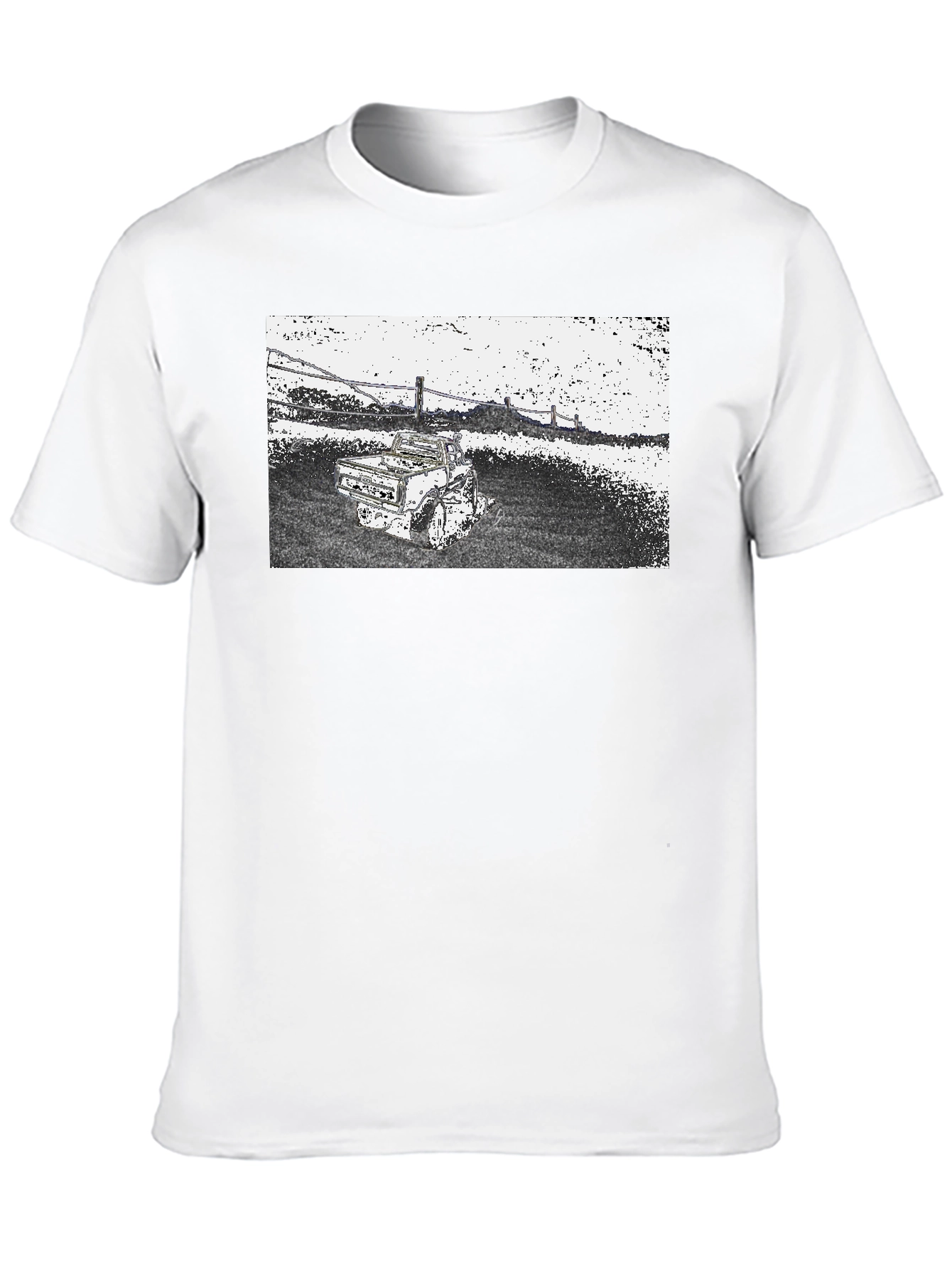 Black Cool Vintage Truck T-Shirt view 10