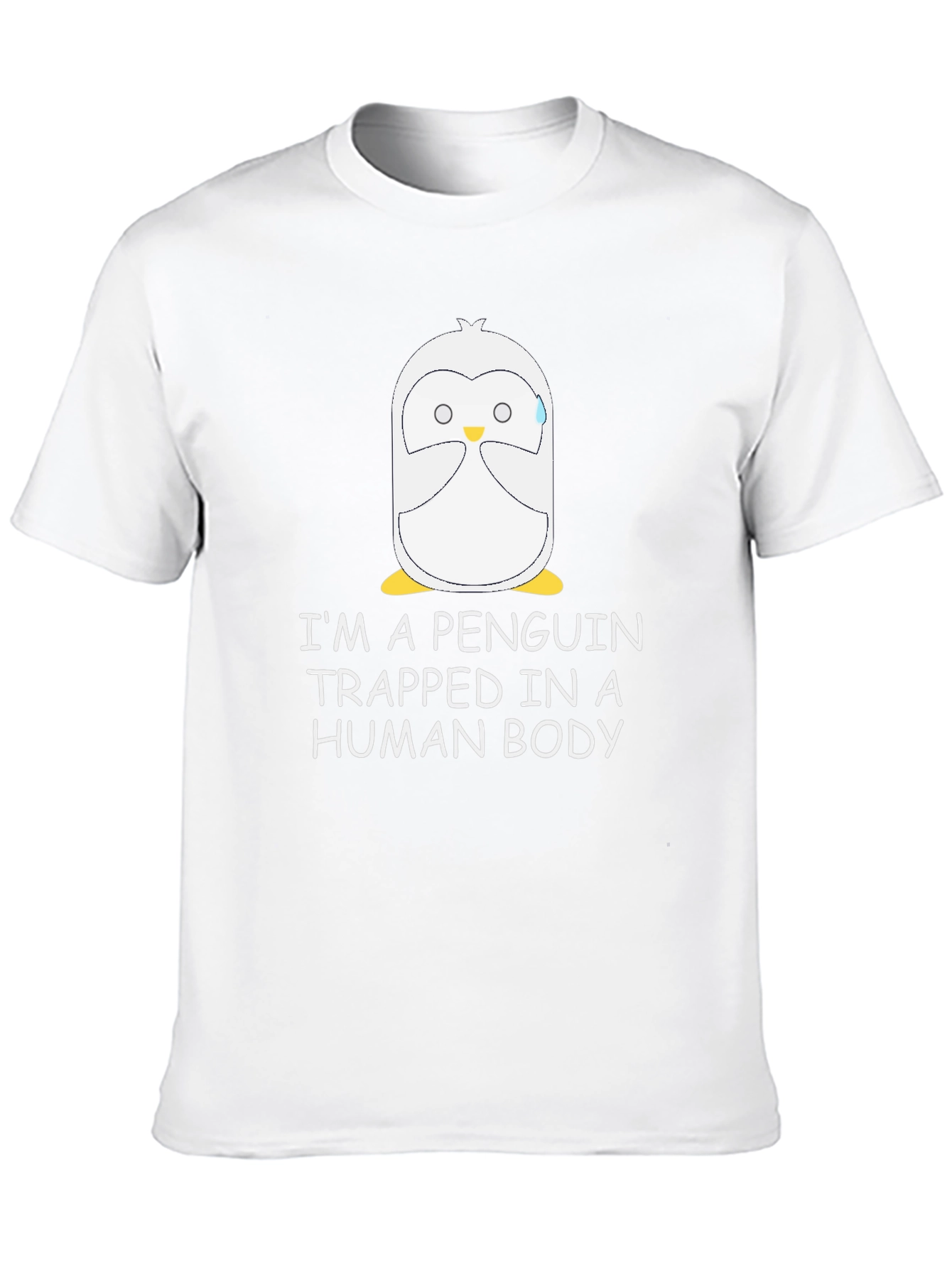 Black Penguin Trapped in a Human Body T-Shirt view 10