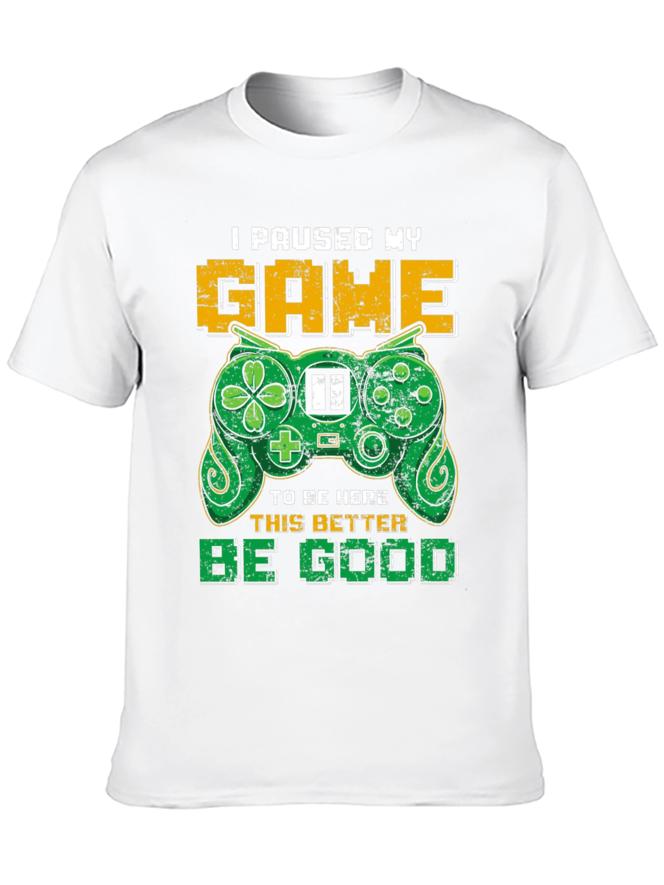 Black Gamer T-Shirt - "I Paused My Game" view 10