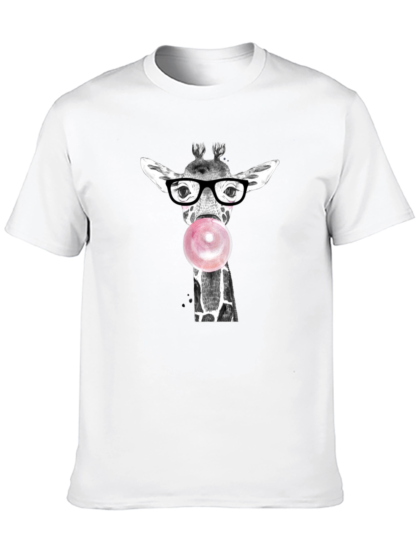 Black Giraffe Bubble Gum Graphic Tee view 10