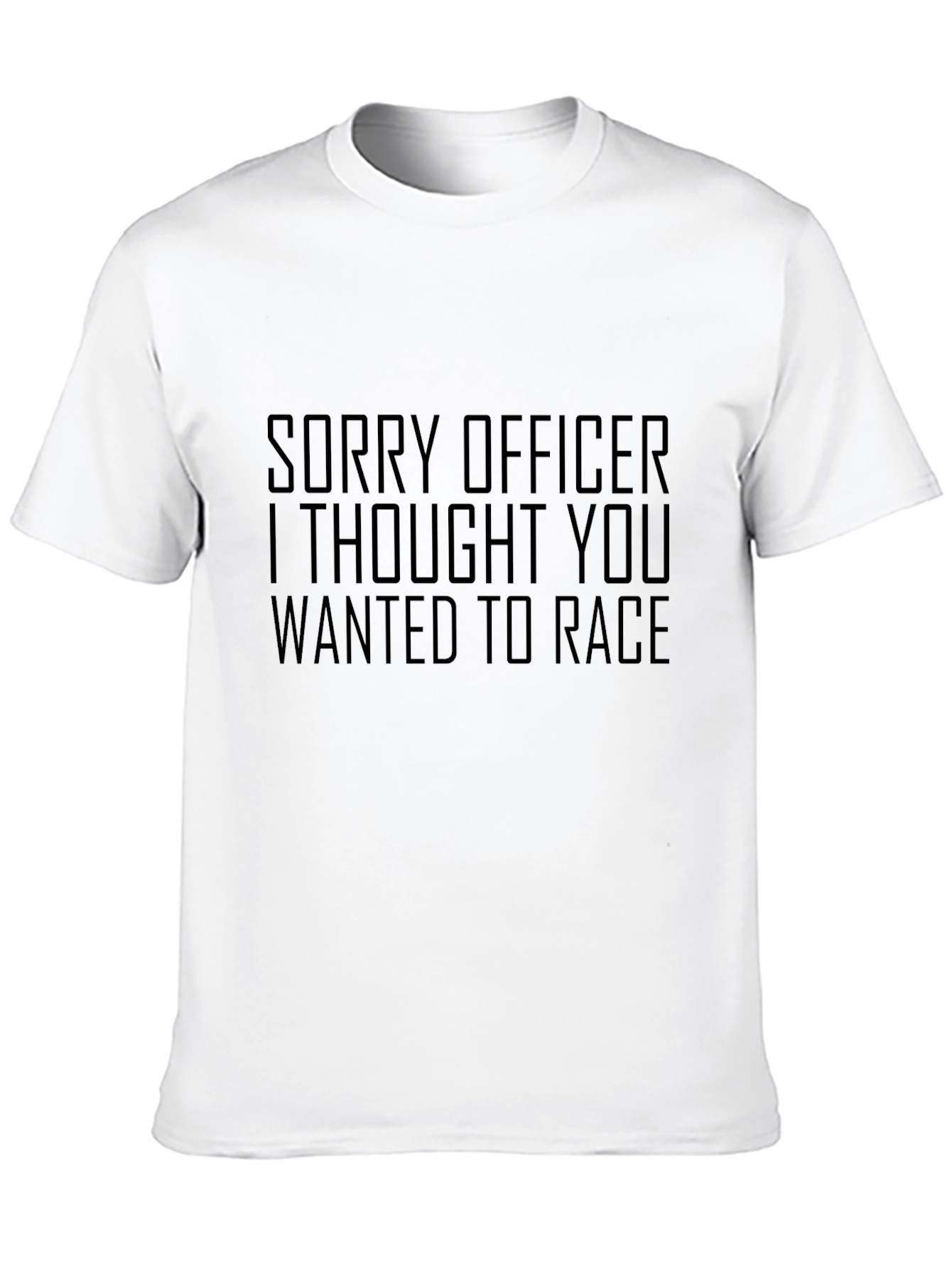 Black Funny Sorry Officer T-Shirt view 10