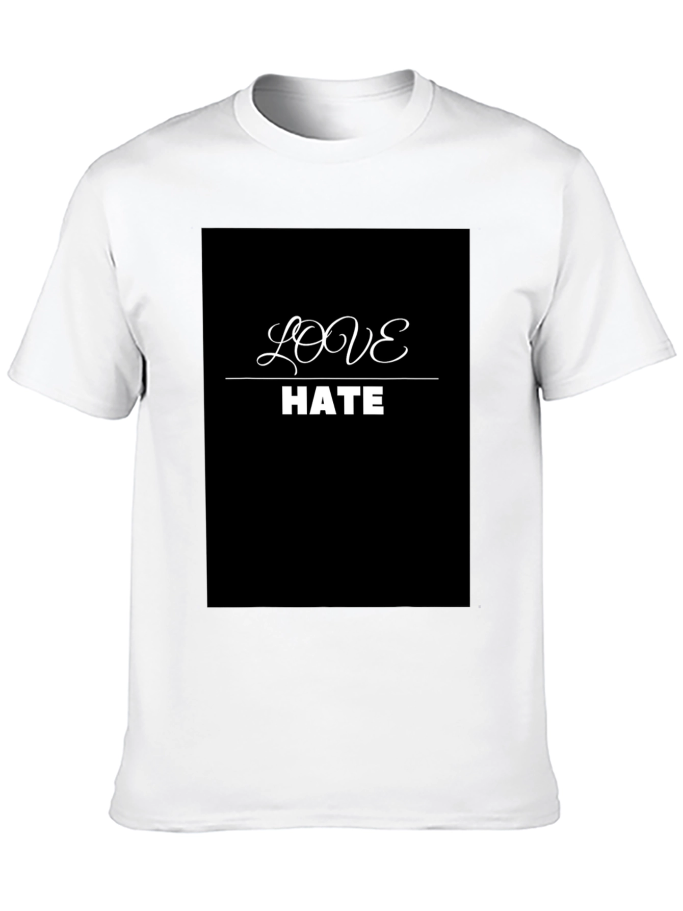 Black Love Hate Graphic Tee - Modern Contrast view 10