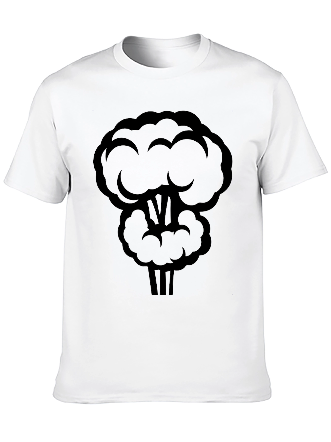 Black Exploding Broccoli Funny Graphic T-Shirt view 10