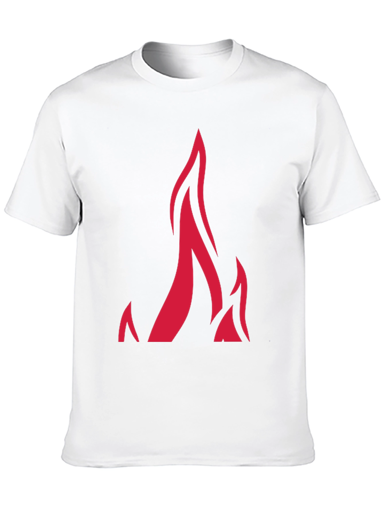 Black Fiery Red Flame Graphic Black T-Shirt view 10