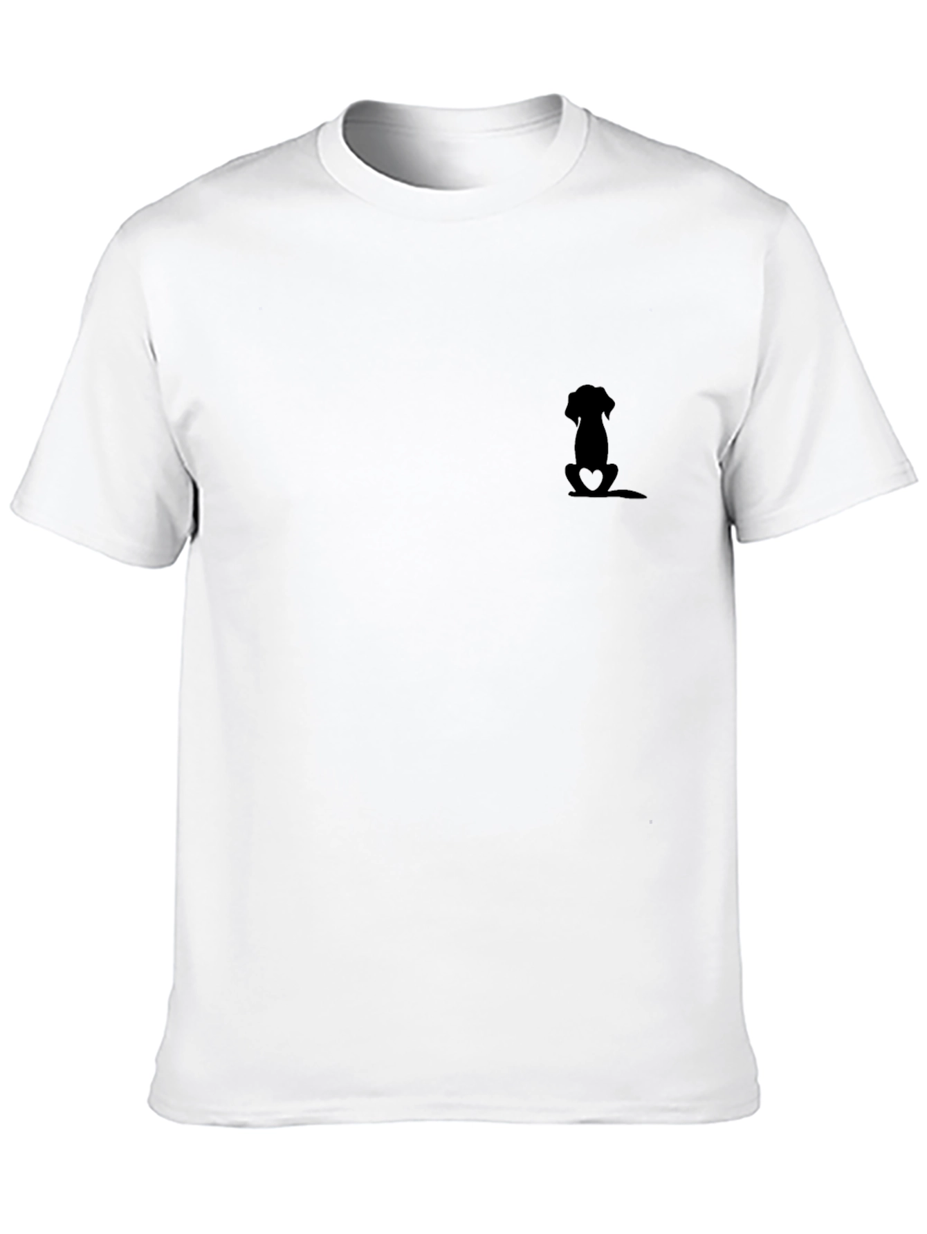 Black Men's Black T-Shirt - Dog Lover Design view 10