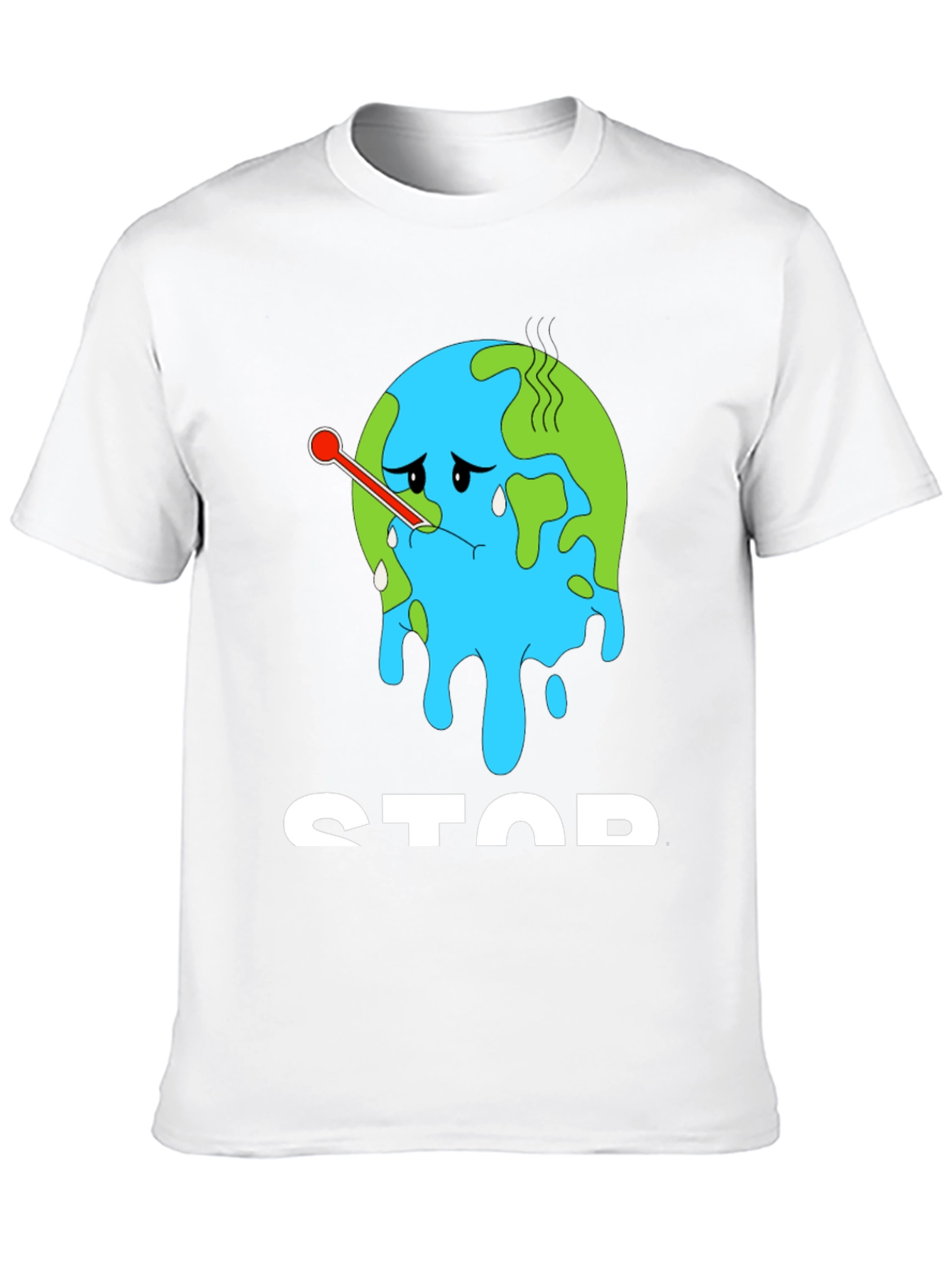 Black Stop Climate Change T-Shirt view 10