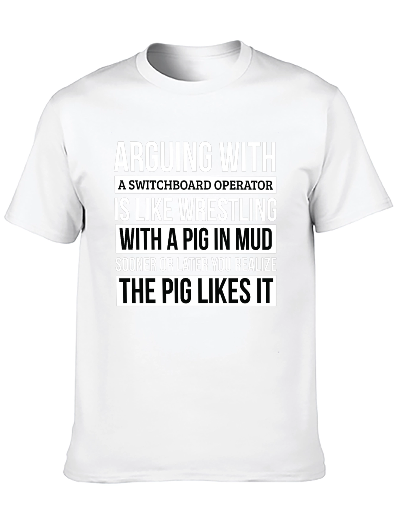 Switchboard Operator Pig Humor T-Shirt - 10