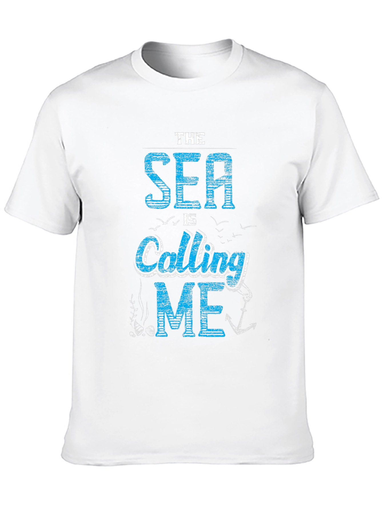 Black The Sea Is Calling Me - Men's Graphic T-Shirt view 10