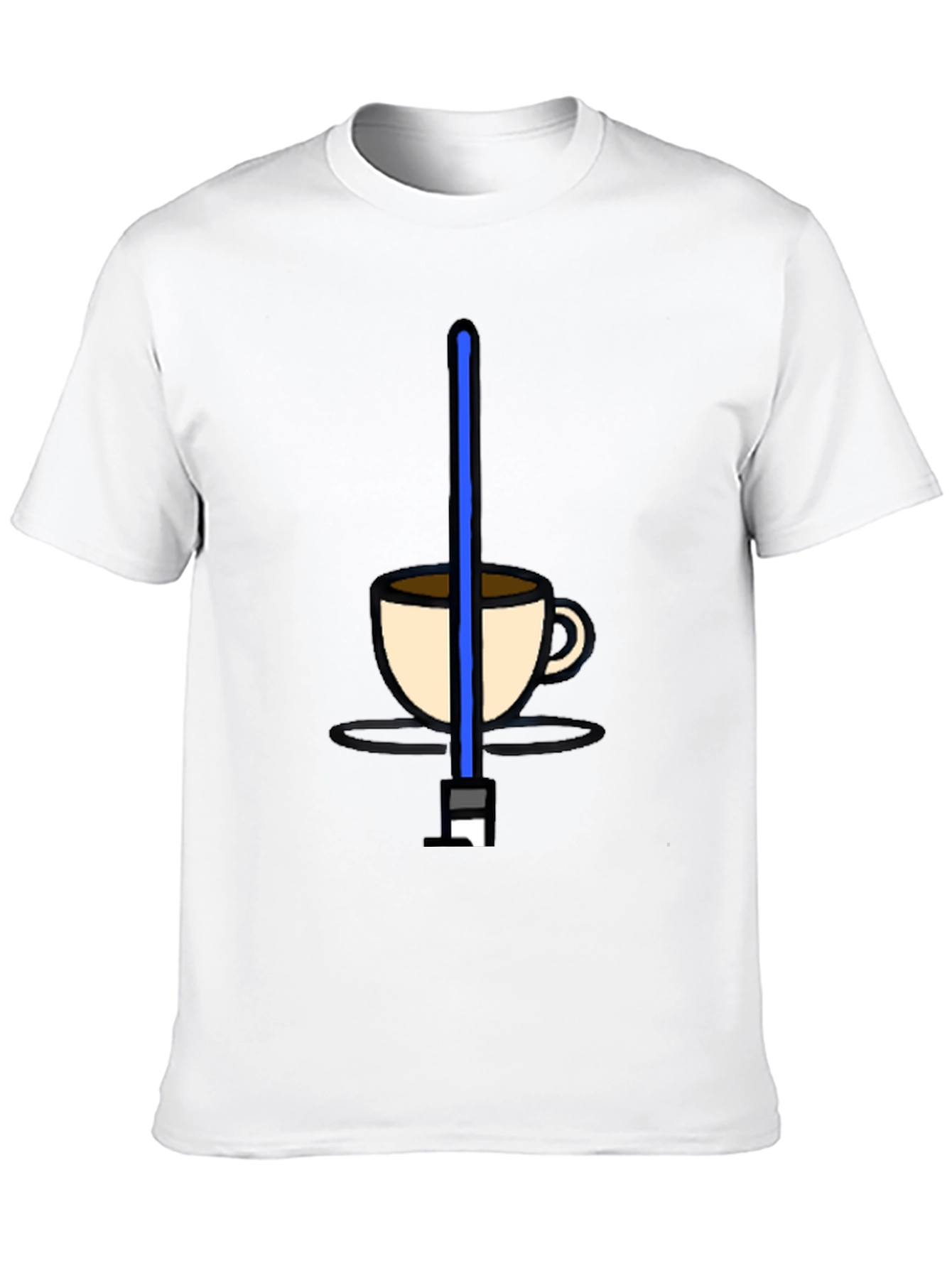 Black Star Wars Coffee T-Shirt - Funny Sci-Fi Tee view 10