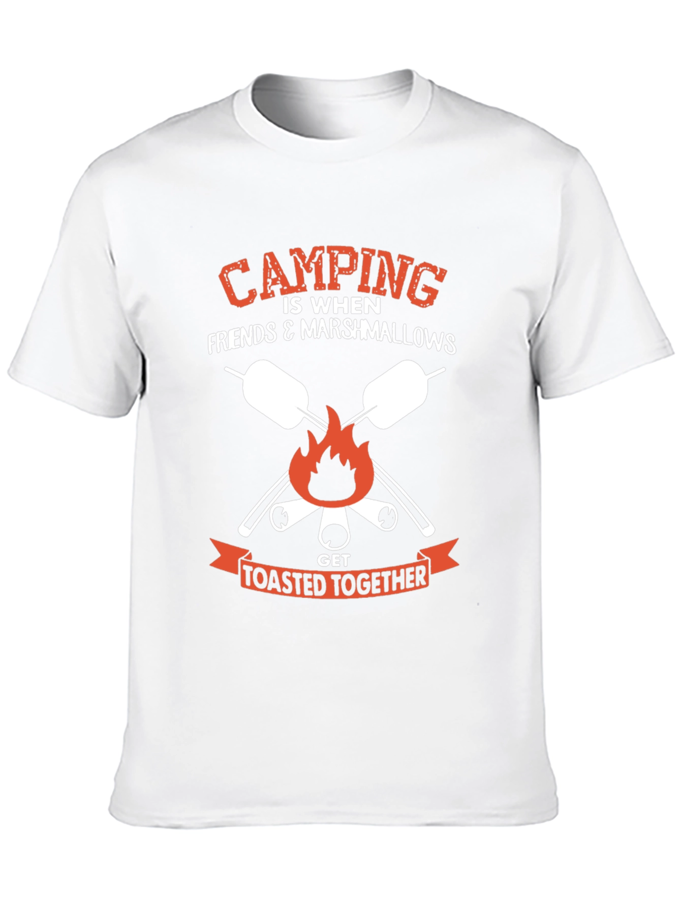 Black Camping Marshmallow Toasted Together Graphic Tee view 10