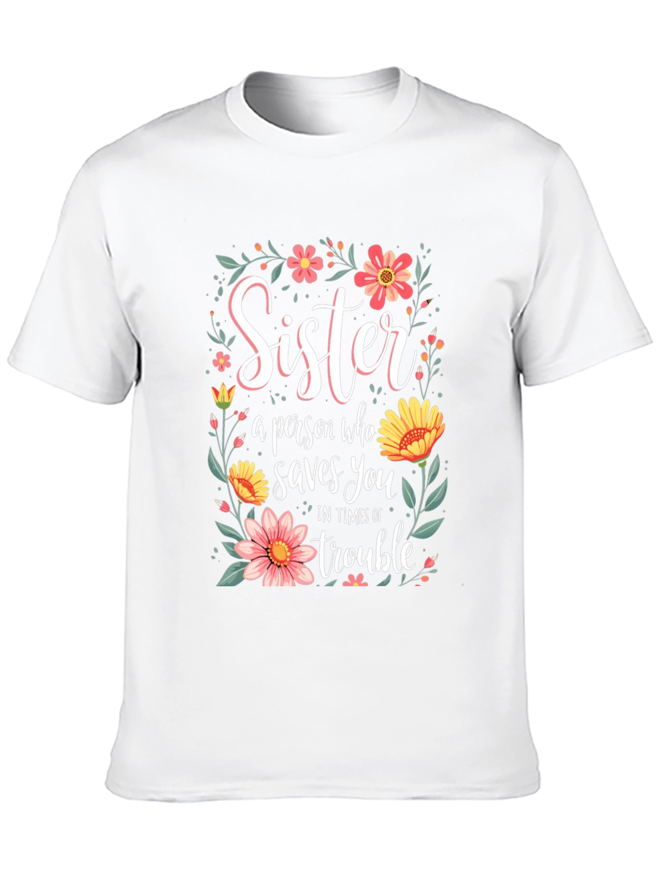 Black Sister Saves You Floral T-Shirt view 10