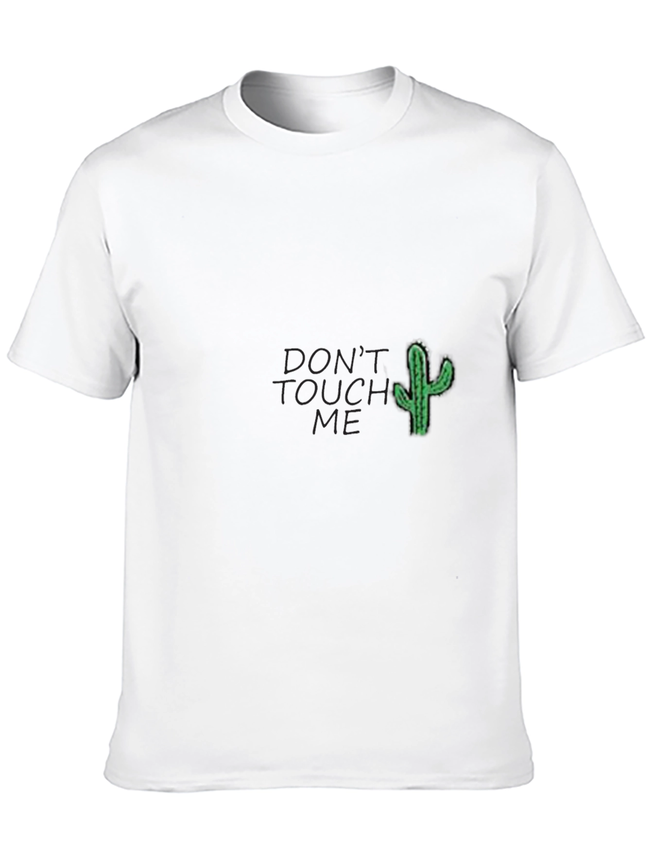 Black Don't Touch Me Cactus Graphic Tee - Soft Cotton Blend view 10