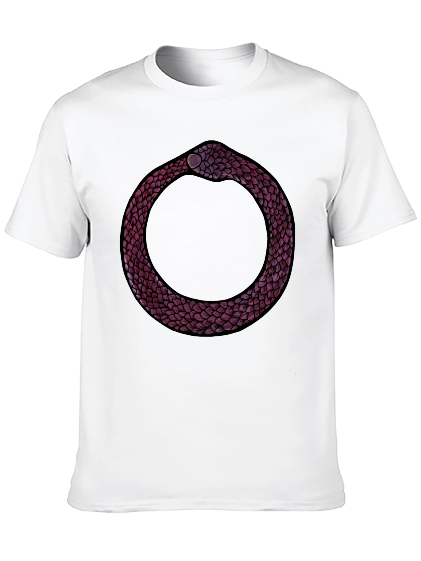 Black Ouroboros Snake Graphic Tee - Symbolic Design view 10