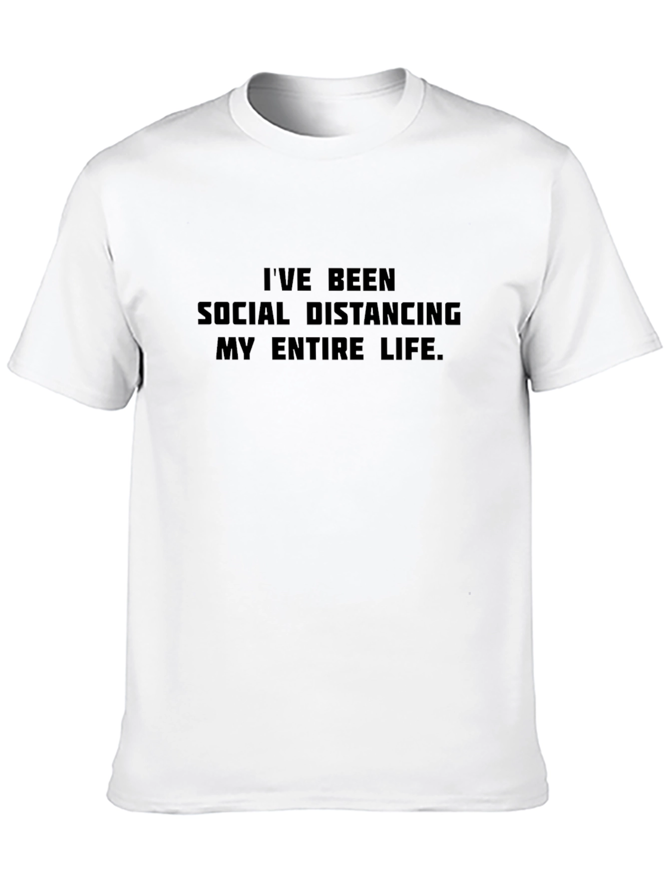 Black Social Distancing T-Shirt - Introvert Humor Tee view 10
