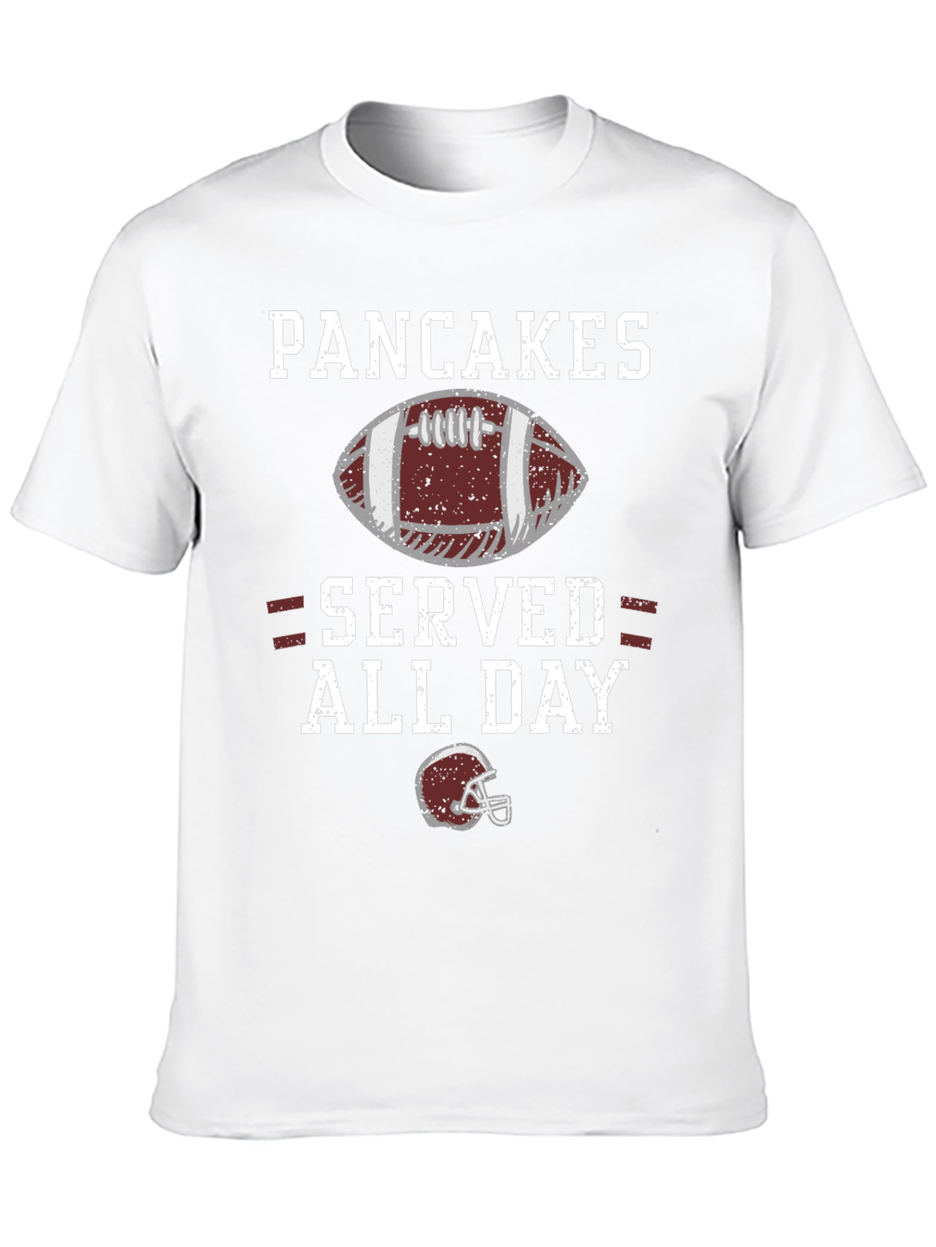 Black Pancakes Served All Day Funny Football T-Shirt view 10